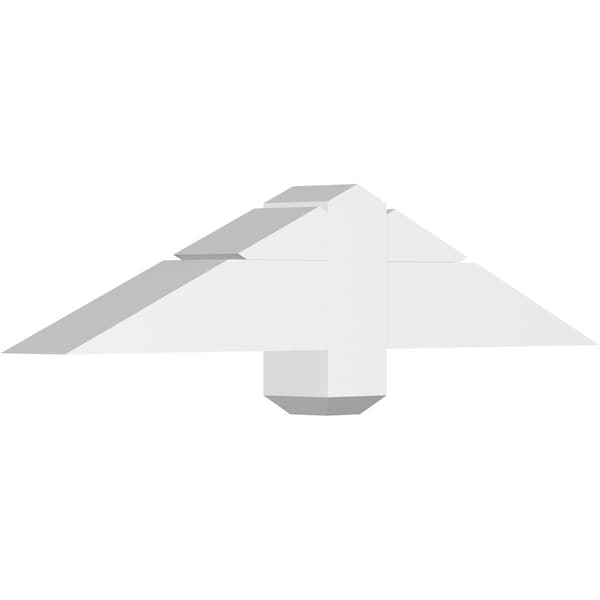 Ekena Millwork Kennewick Architectural Grade PVC Gable Bracket, 36"W x 7 1/2"H x 4"D x 4"F, 5/12 Pitch GBP036X08X0404KEN00 - main
